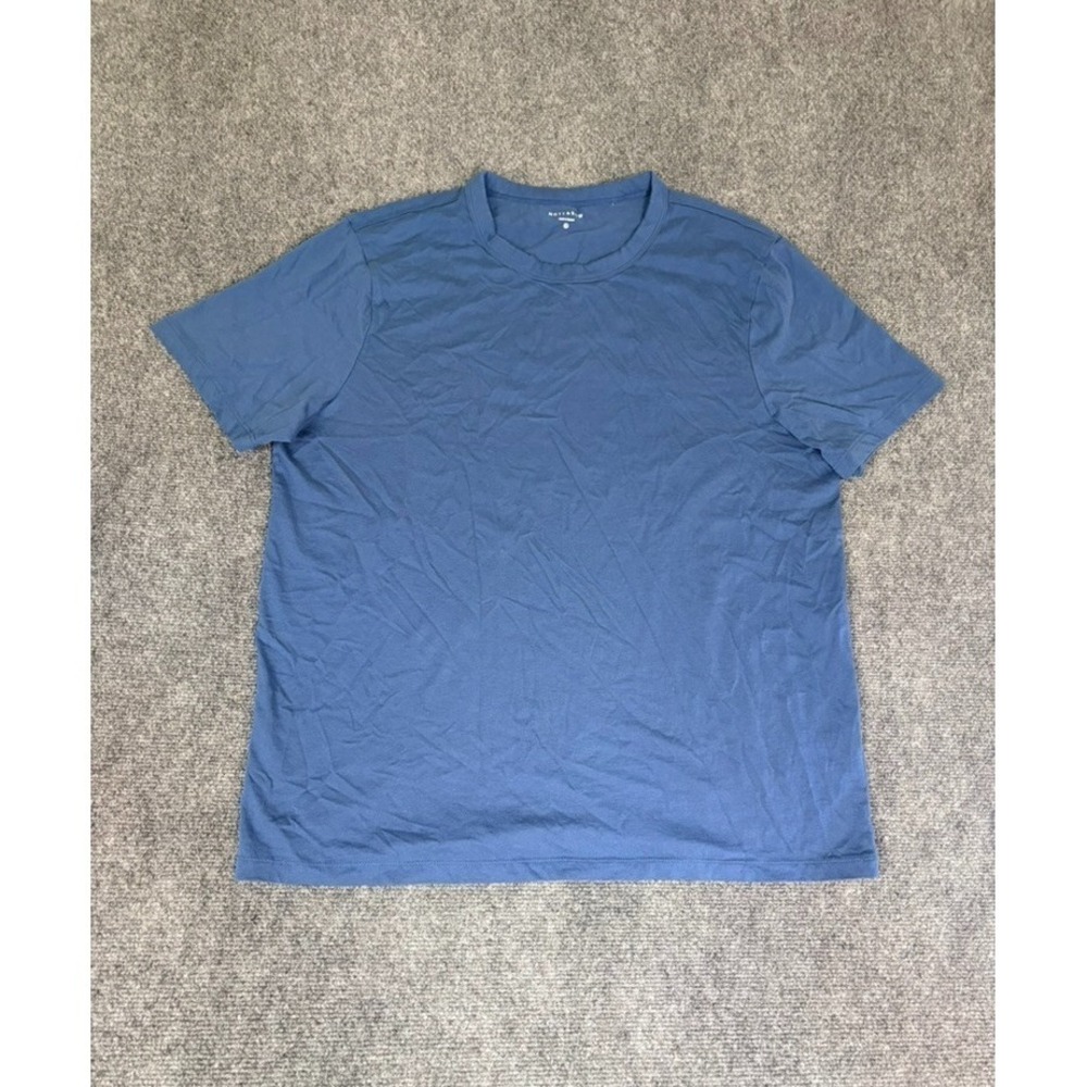 Mott & Bow Mens Classic Crew Baltic Blue Color Short Sleeve T-Shirt Size XL